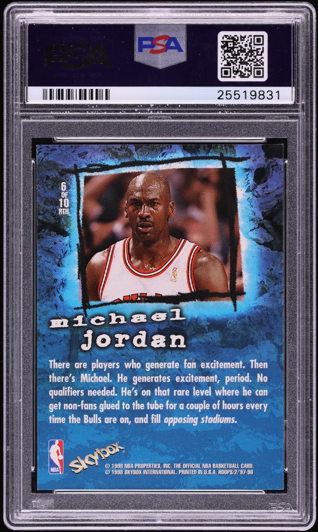 1997 Hoops Rock The House Michael Jordan #6 PSA 10 GEM MINT
