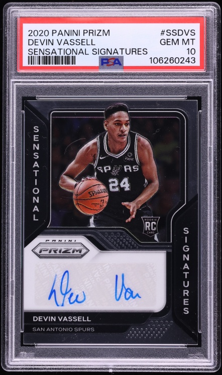 2020 Panini Prizm Sensational Signatures Devin Vassell ROOKIE AUTO PSA 10 GEM MINT