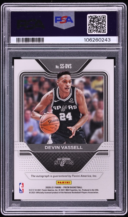 2020 Panini Prizm Sensational Signatures Devin Vassell ROOKIE AUTO PSA 10 GEM MINT