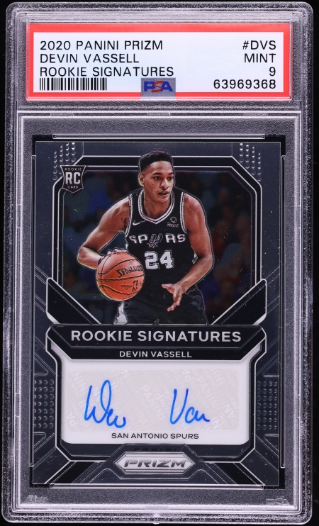 2020 Panini Prizm Signatures Devin Vassell ROOKIE AUTO #RS-DVS PSA 9 MINT