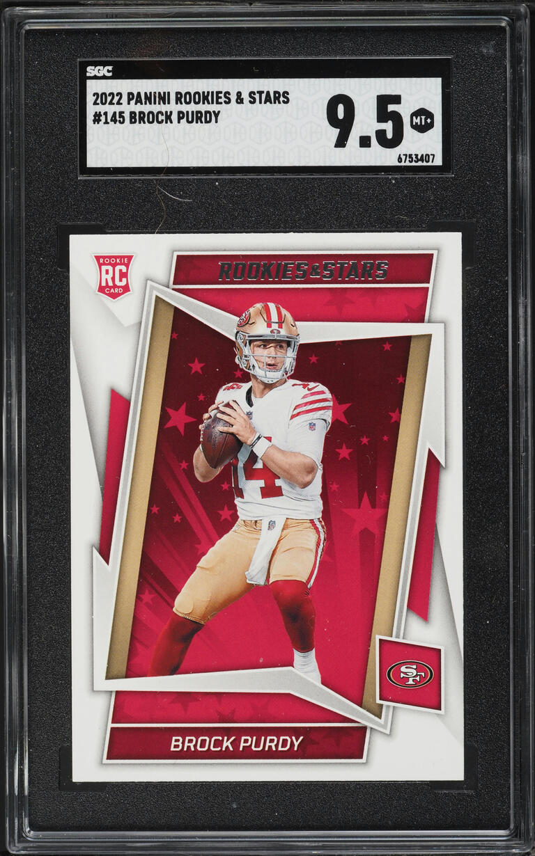 2022 Panini Rookies & Stars Brock Purdy ROOKIE #145 SGC 9.5 MINT+