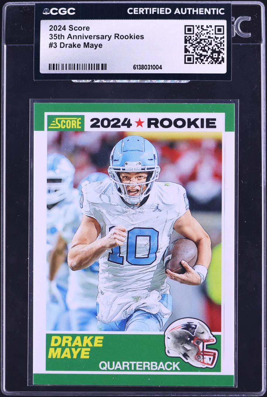 2024 Score 35th Anniversary Drake Maye ROOKIE #3 CGC AUTH