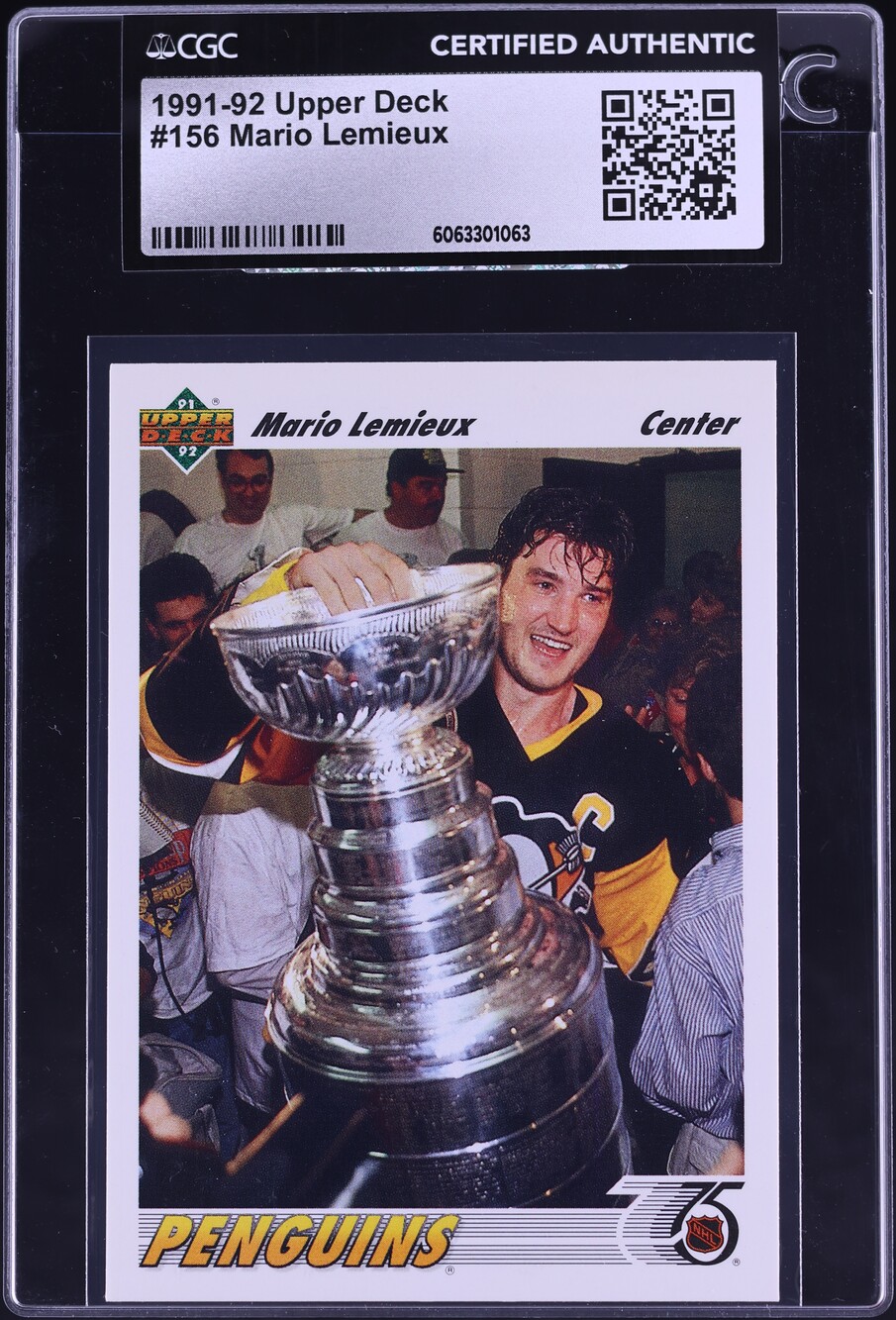 1991 Upper Deck Mario Lemieux #156 CGC AUTH
