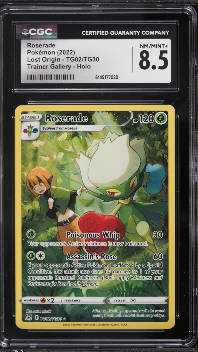 2022 Pokemon Sword & Shield Lost Origin CHR Roserade #TG02 CGC 8.5 NM-MT+