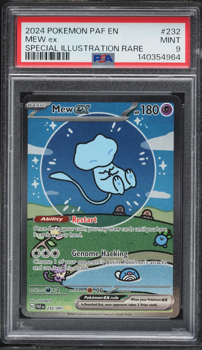 2024 Pokemon Scarlet & Violet Paldean Fates SIR Shiny Mew Ex #232 PSA 9 MINT