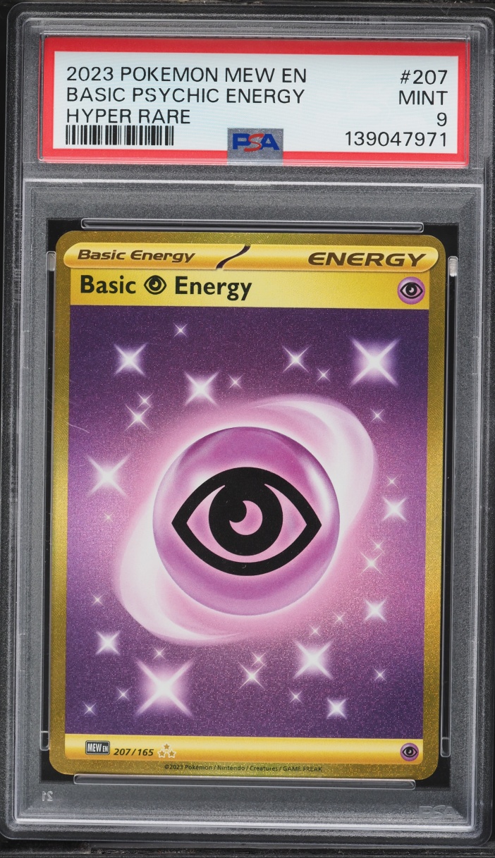 2023 Pokemon Scarlet & Violet 151 Gold Rare Basic Psychic Energy #207 PSA 9 MINT
