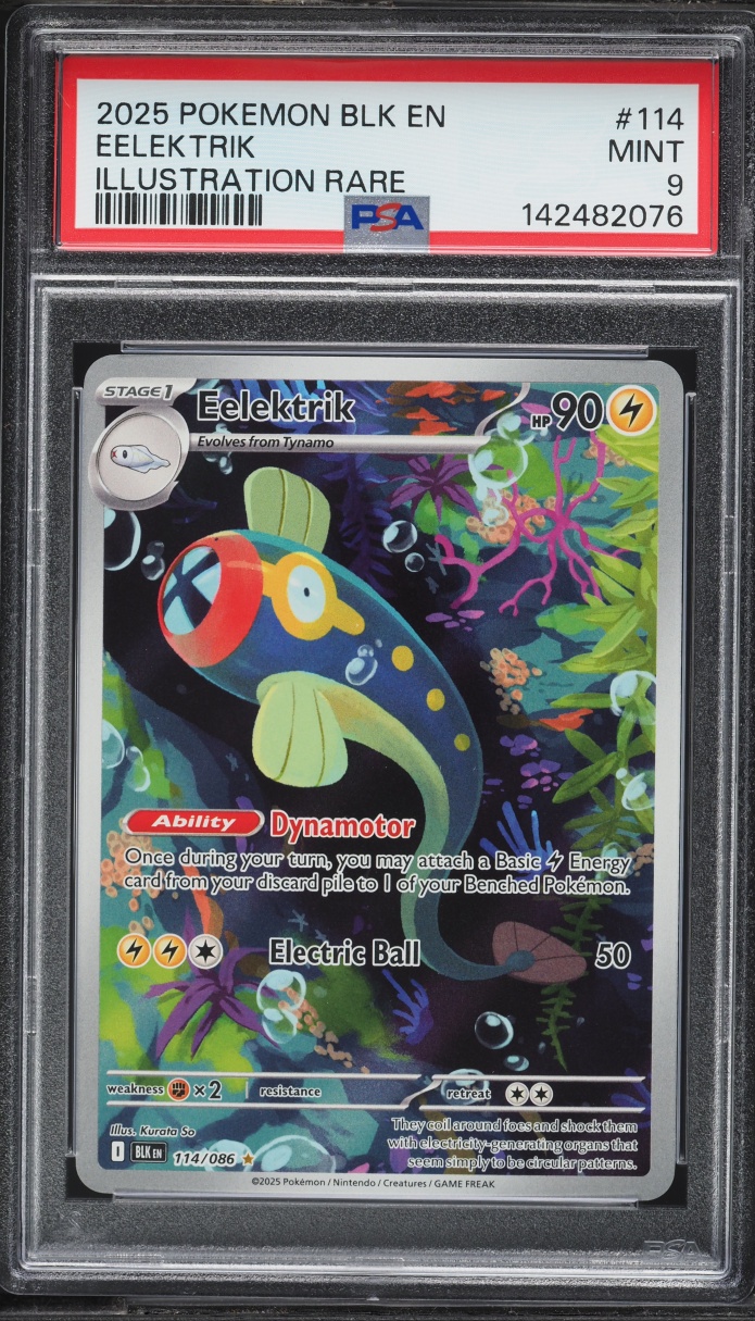 2025 Pokemon Scarlet & Violet Black Bolt IR Eelektrik #114 PSA 9 MINT