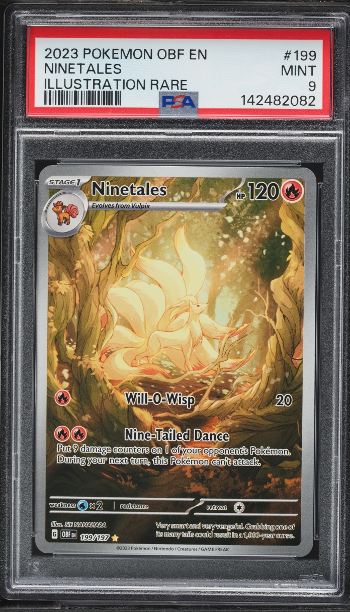 2023 Pokemon Scarlet & Violet Obsidian Flames IR Ninetales #199 PSA 9 MINT