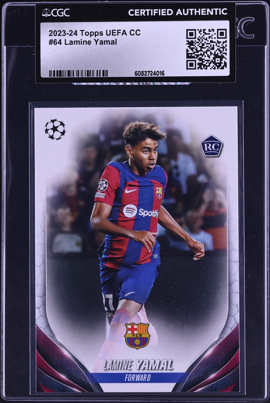 2023 Topps UEFA Club Competitions Lamine Yamal ROOKIE #64 CGC AUTH