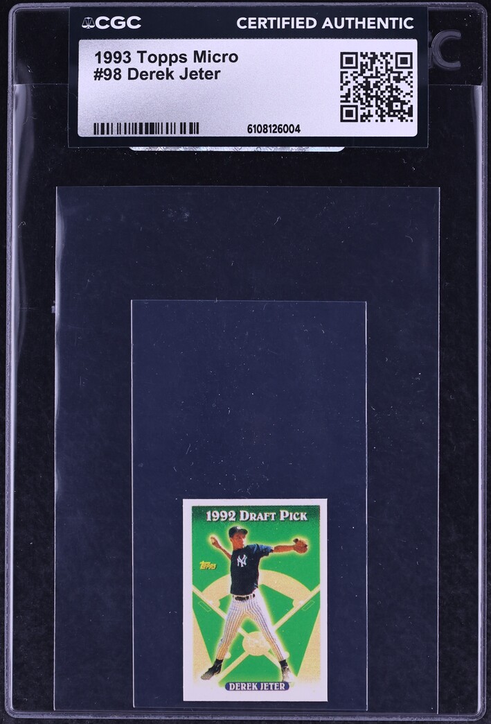 1993 Topps Micro Derek Jeter ROOKIE #98 CGC AUTH
