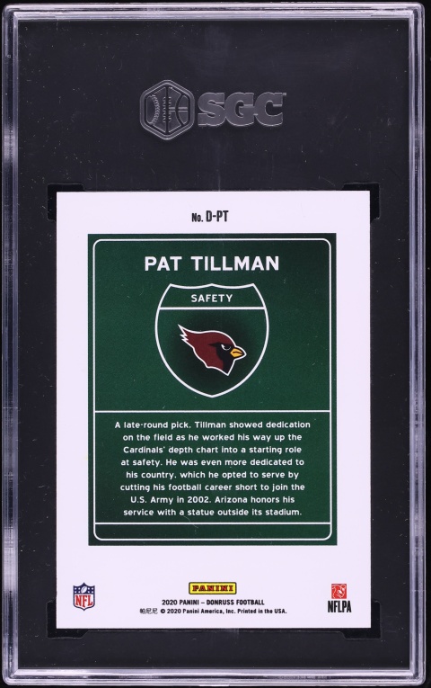 2020 Donruss Downtown Pat Tillman #D-PT SGC 9 MINT