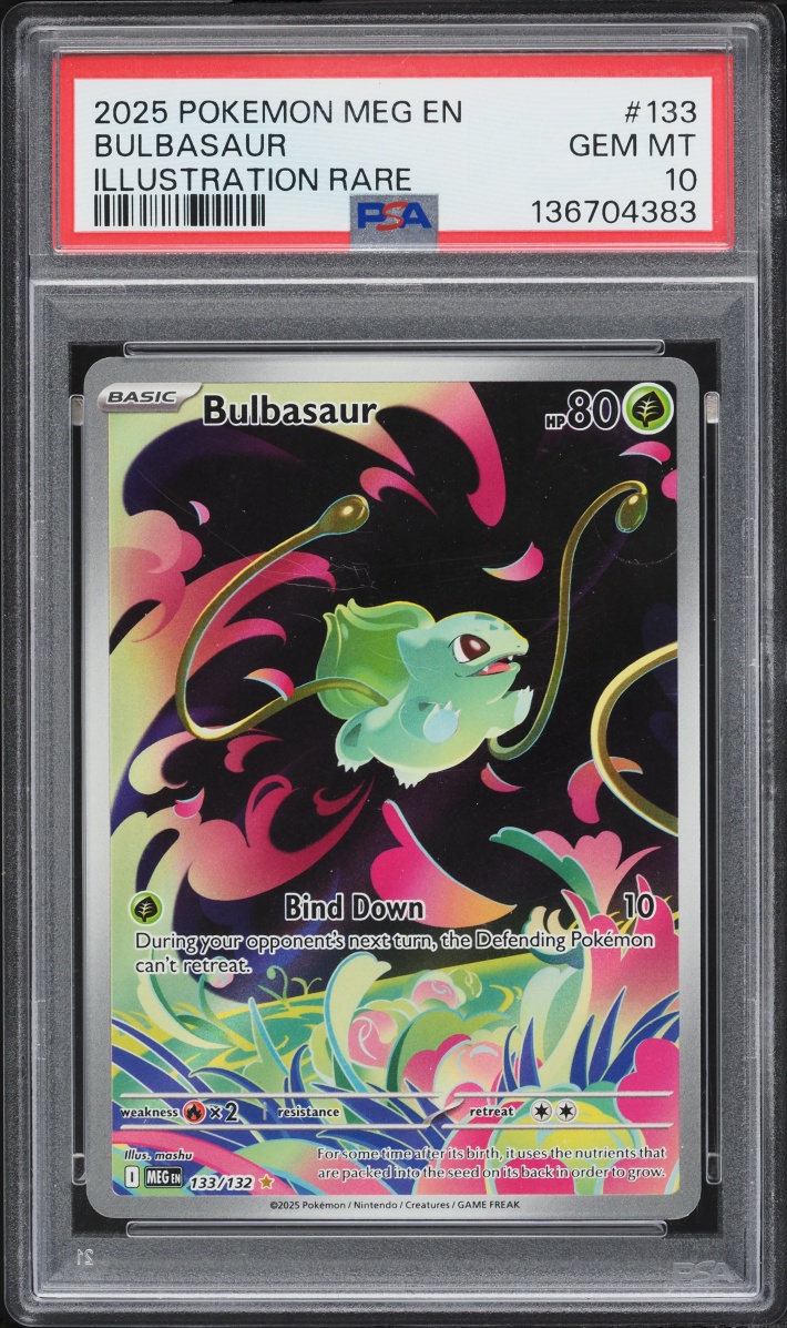2025 Pokemon Mega Evolution IR Bulbasaur #133 PSA 10 GEM MINT
