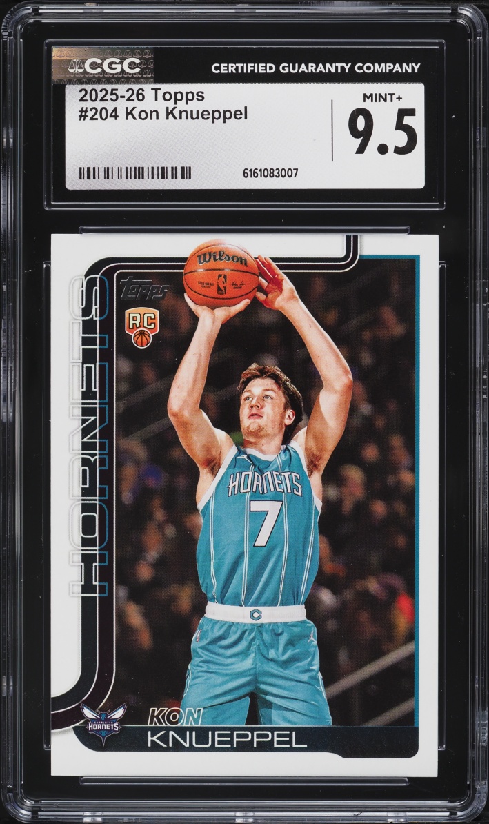 2025 Topps Basketball Kon Knueppel ROOKIE #204 CGC 9.5 MINT+