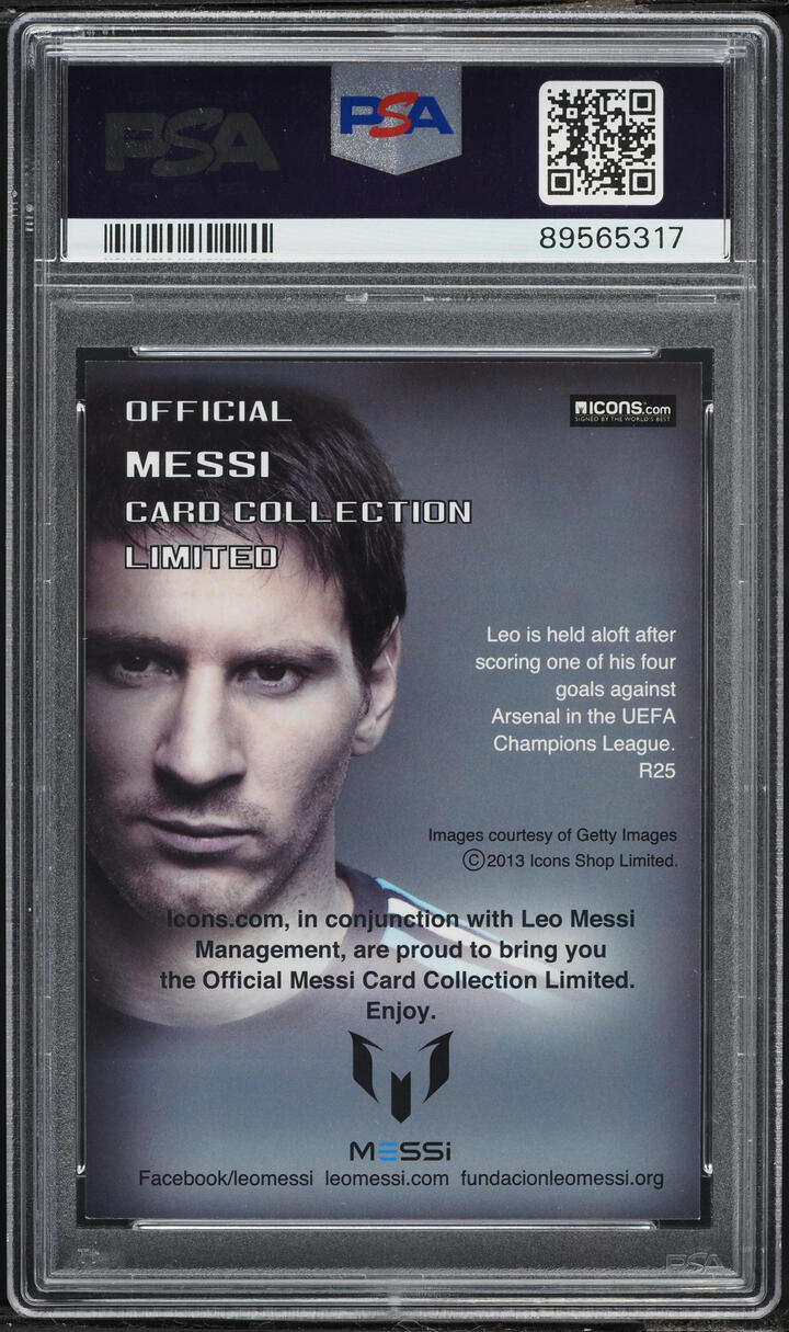2013 Icons Messi Limited Collection Gold Lionel Messi 1/1 #R25 PSA 9 MINT