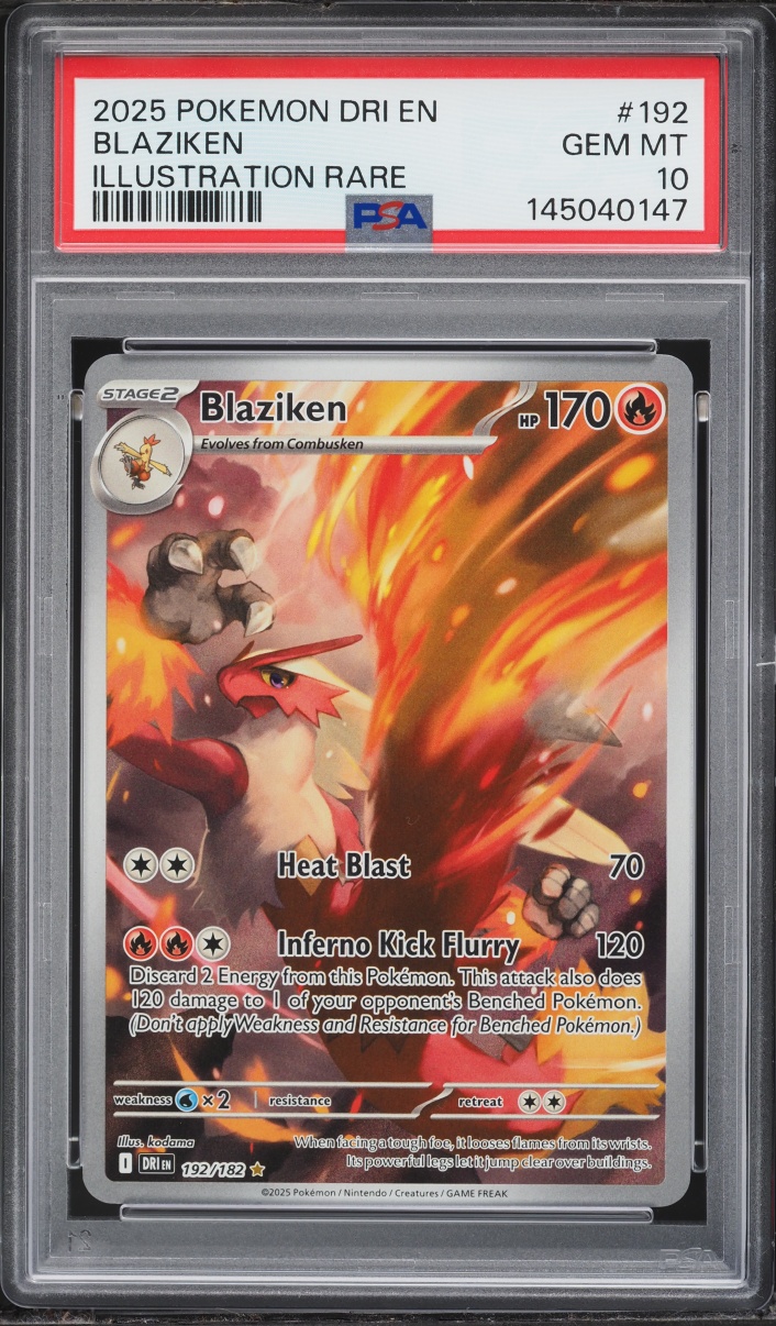 2025 Pokemon Scarlet & Violet Destined Rivals IR Blaziken #192 PSA 10 GEM MINT