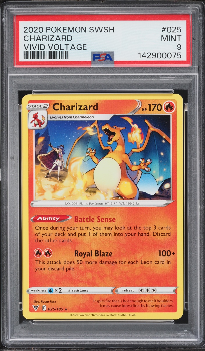 2020 Pokemon Sword & Shield Vivid Voltage Charizard #25 PSA 9 MINT
