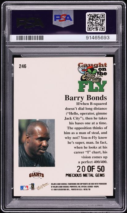 1999 Metal Universe Precious Metal Gems PMG Barry Bonds /50 #246 PSA 5 EX