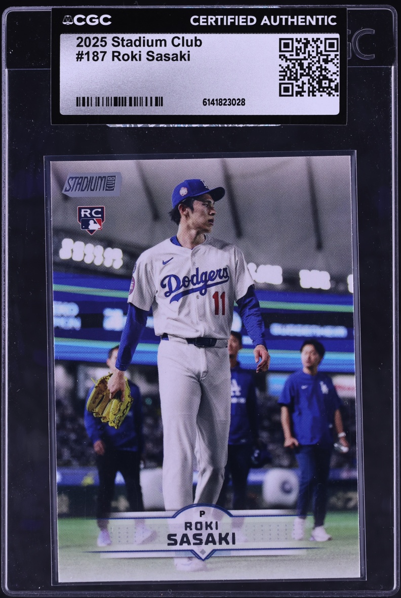 2025 Stadium Club Roki Sasaki ROOKIE #187 CGC AUTH