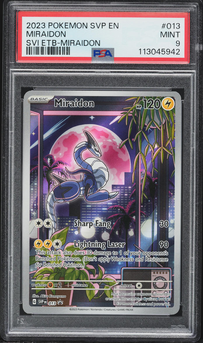 2023 Pokemon Scarlet & Violet Black Star Promo ETB Miraidon #13 PSA 9 MINT