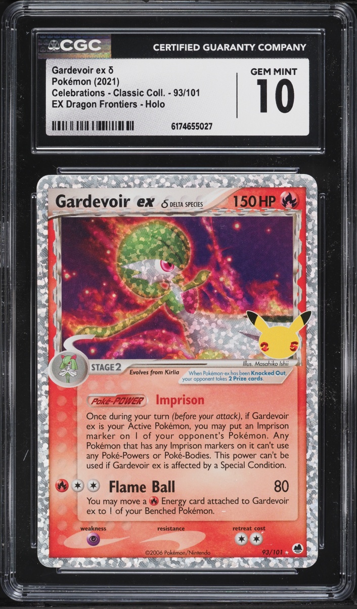 2021 Pokemon Sword & Shield Celebrations Classic Collection Holo Gardevoir EX #93 CGC 10