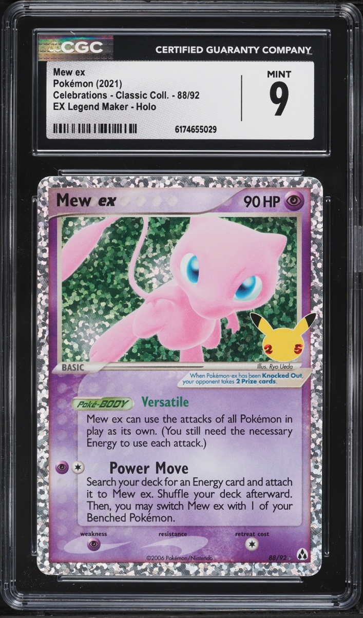2021 Pokemon Sword & Shield Celebrations Classic Collection Holo Mew EX #88 CGC 9 MINT