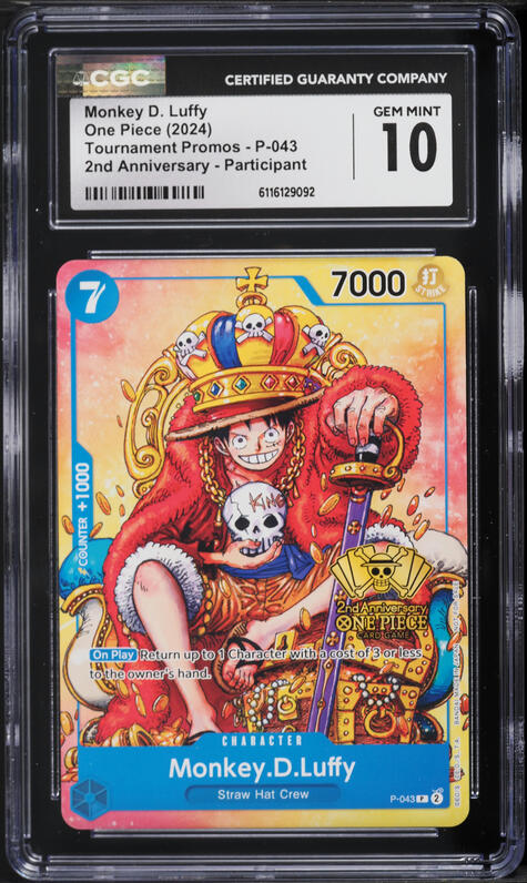 2024 One Piece Japanese Promo X Mos Burger Monkey D. Luffy #P-080