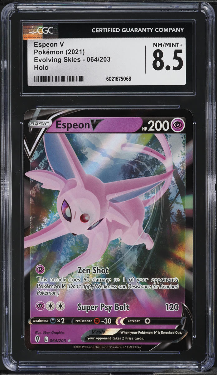 2021 Pokemon SWSH Evolving Skies Espeon V #64 CGC 8.5 NM-MT+
