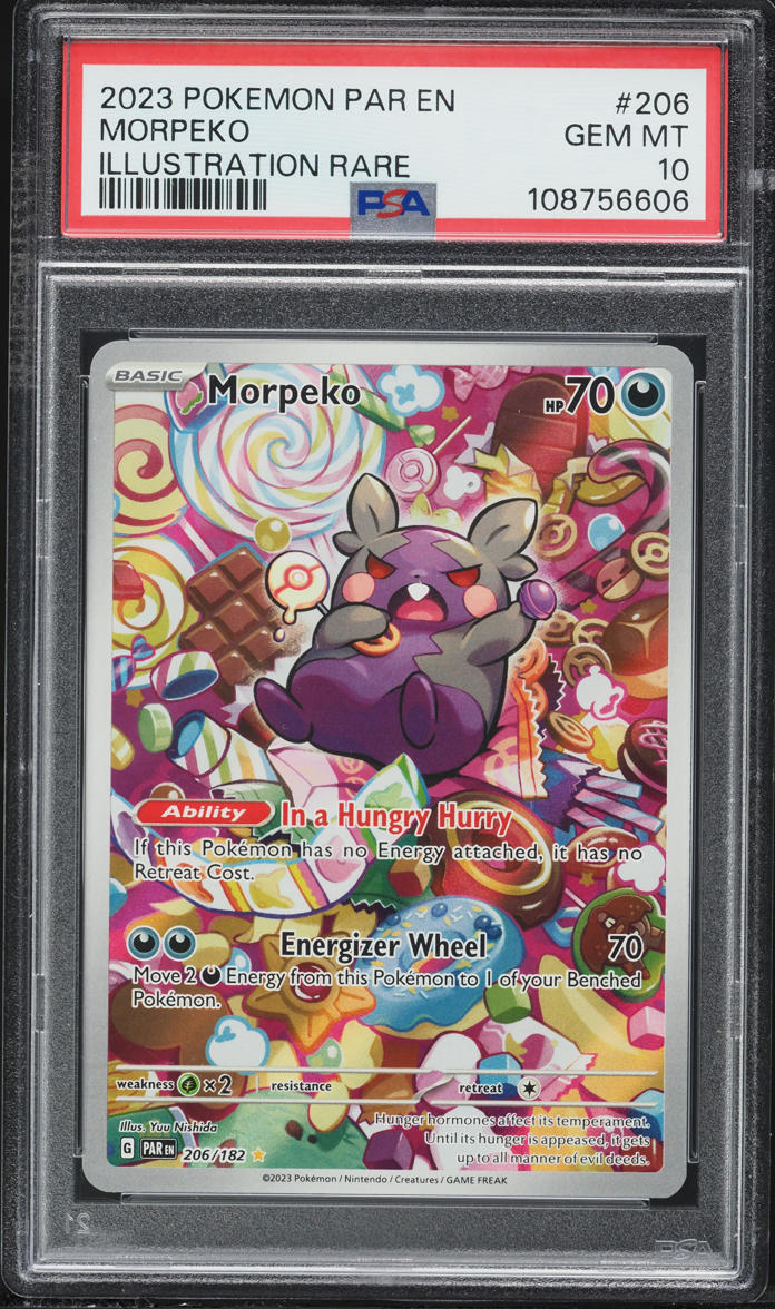 2023 Pokemon Scarlet & Violet Paradox Rift IR Morpeko #206 PSA 10 GEM ...