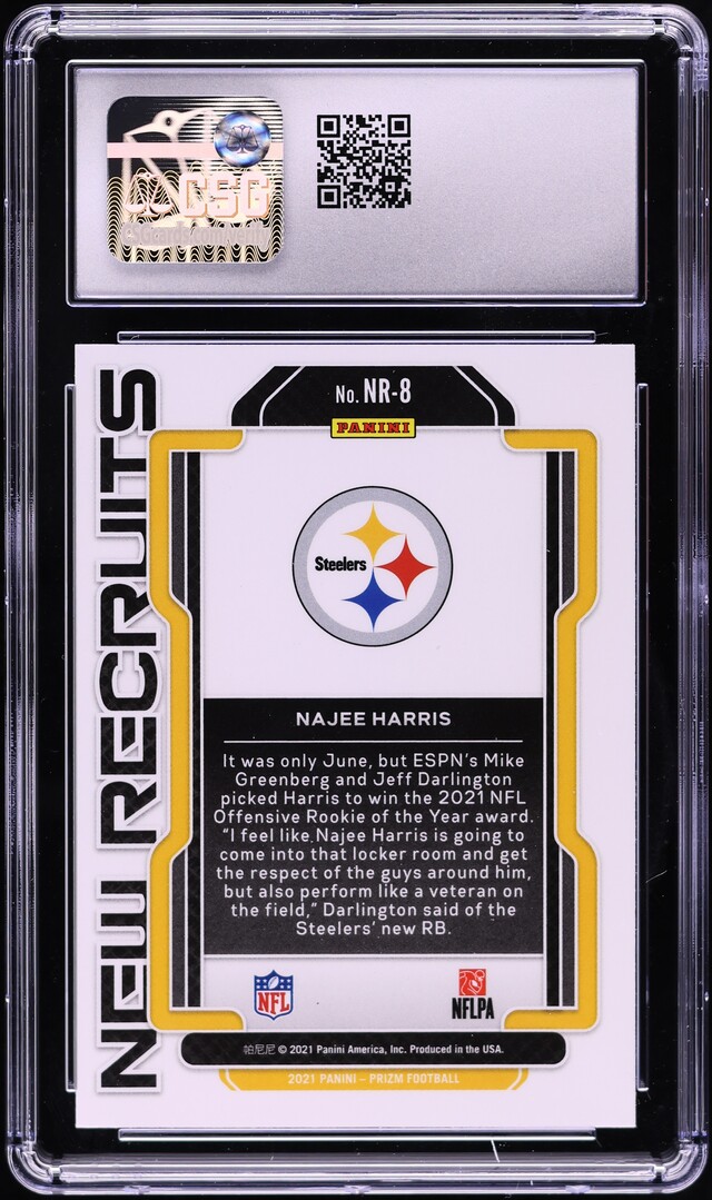 2021 Panini Prizm New Recruits Najee Harris ROOKIE #NR-8 CSG 9 MINT