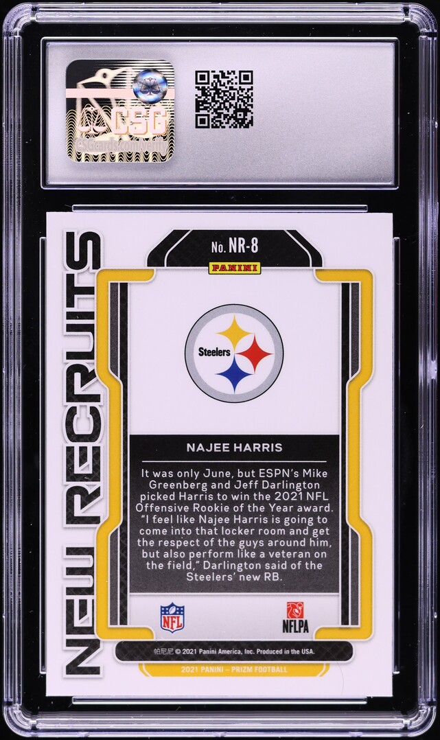 2021 Panini Prizm New Recruits Najee Harris ROOKIE #NR-8 CSG 10 GEM MINT