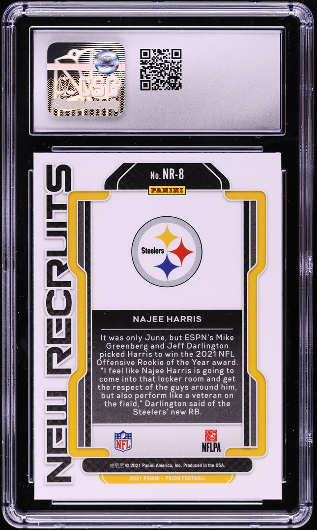 2021 Panini Prizm New Recruits Najee Harris ROOKIE #NR-8 CSG 9 MINT
