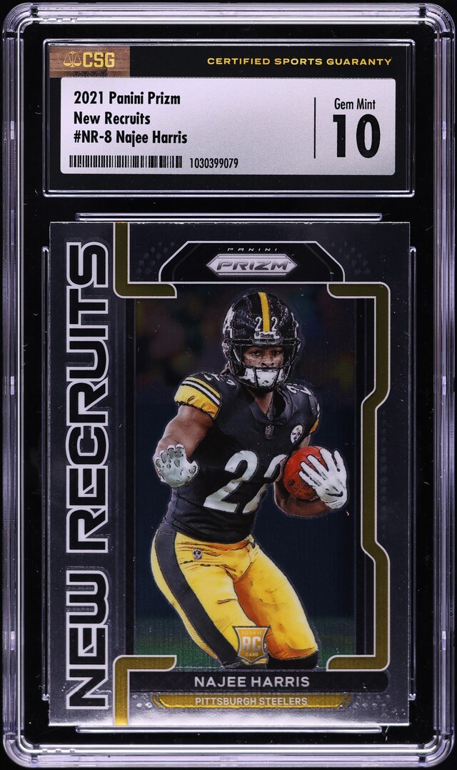 2021 Panini Prizm New Recruits Najee Harris ROOKIE #NR-8 CSG 10 GEM MINT
