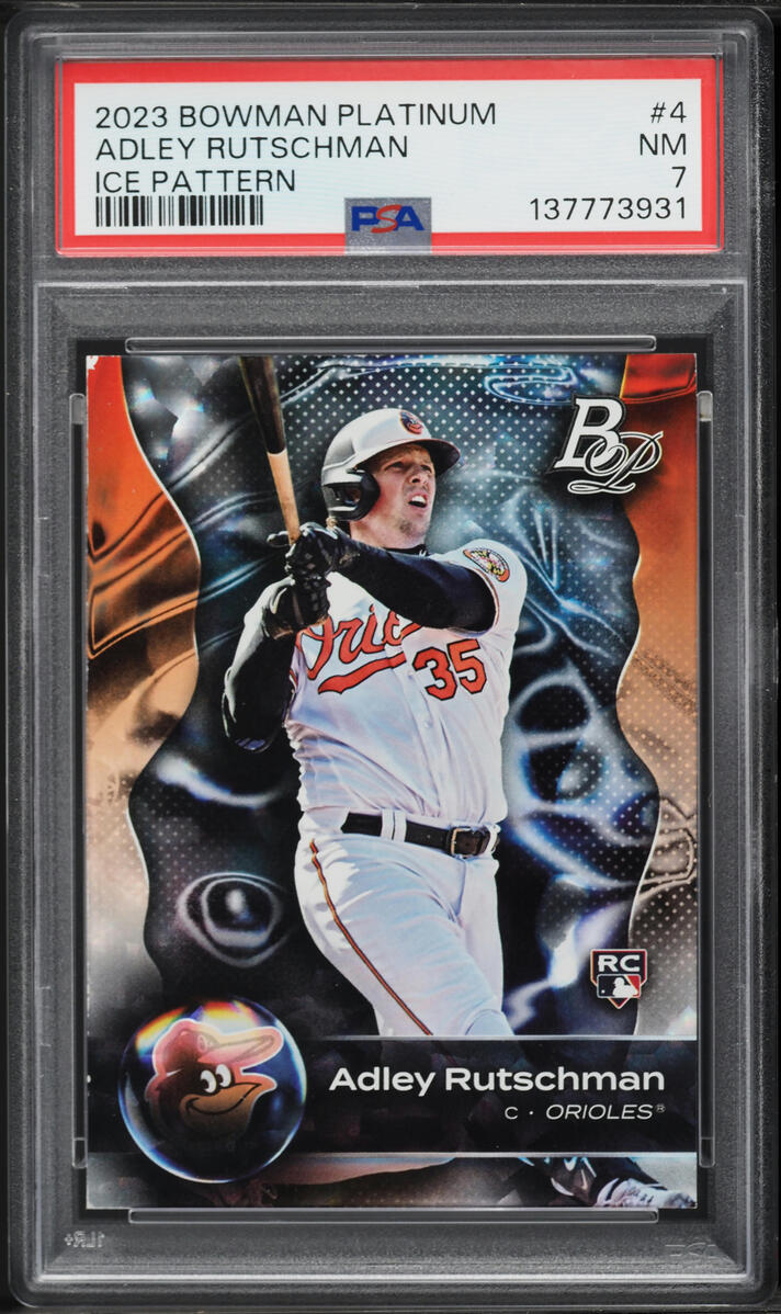 2023 Bowman Platinum Ice Pattern Adley Rutschman ROOKIE #4 PSA 7 NRMT