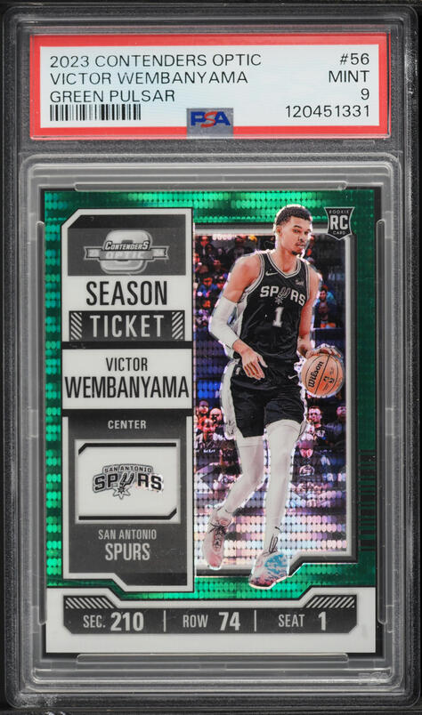 2023 Panini Prizm Green Victor Wembanyama ROOKIE #136 PSA 10 GEM MINT