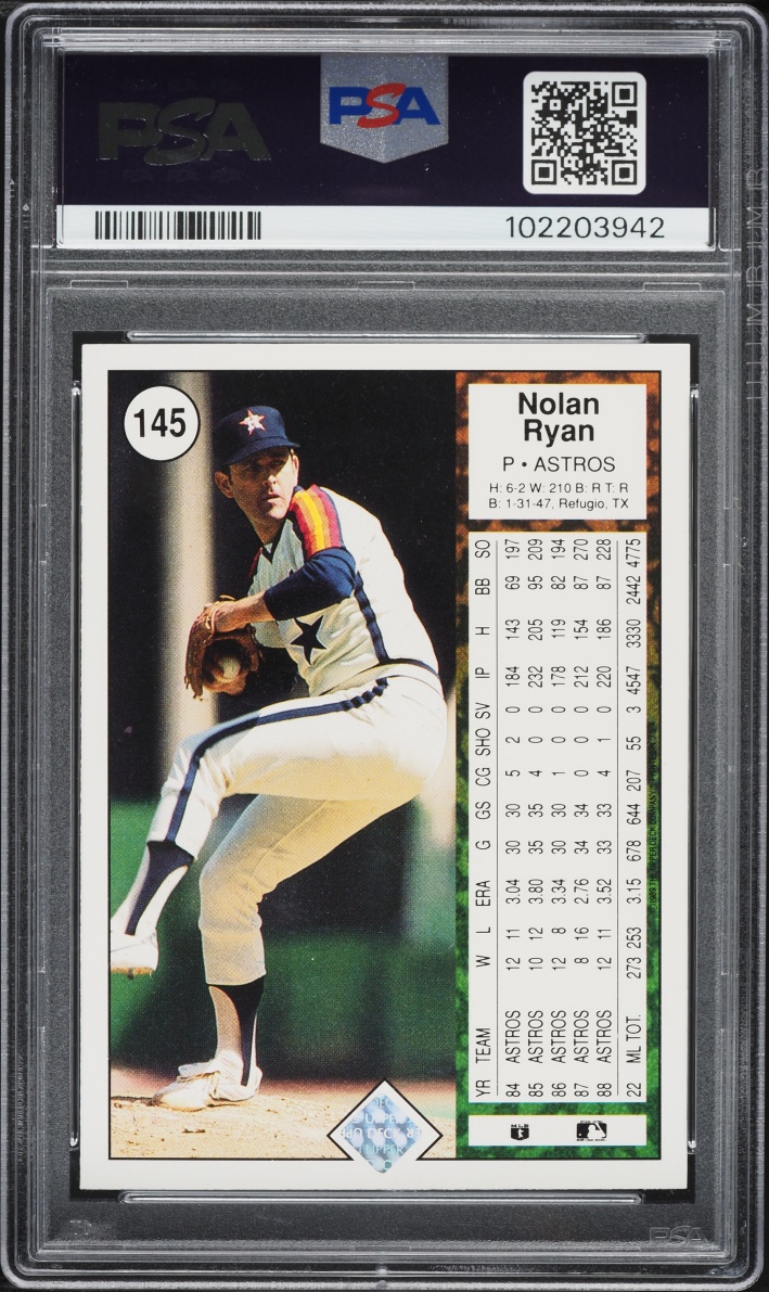 1989 Upper Deck Nolan Ryan #145 PSA 10 GEM MINT