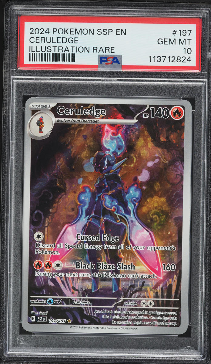 2024 Pokemon Scarlet & Violet Surging Sparks IR Ceruledge #197 PSA 10 GEM MINT
