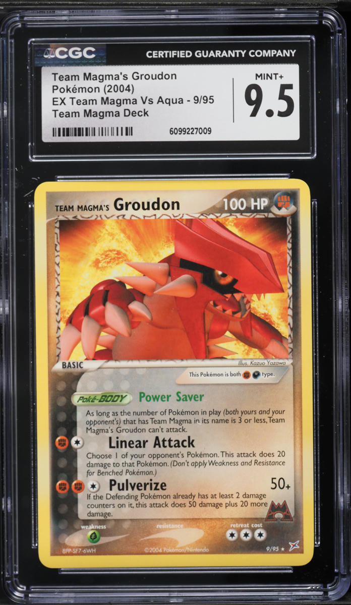2004 Pokemon EX Team Magma Vs Aqua Team Magma's Groudon #9 CGC 9.5 MINT+