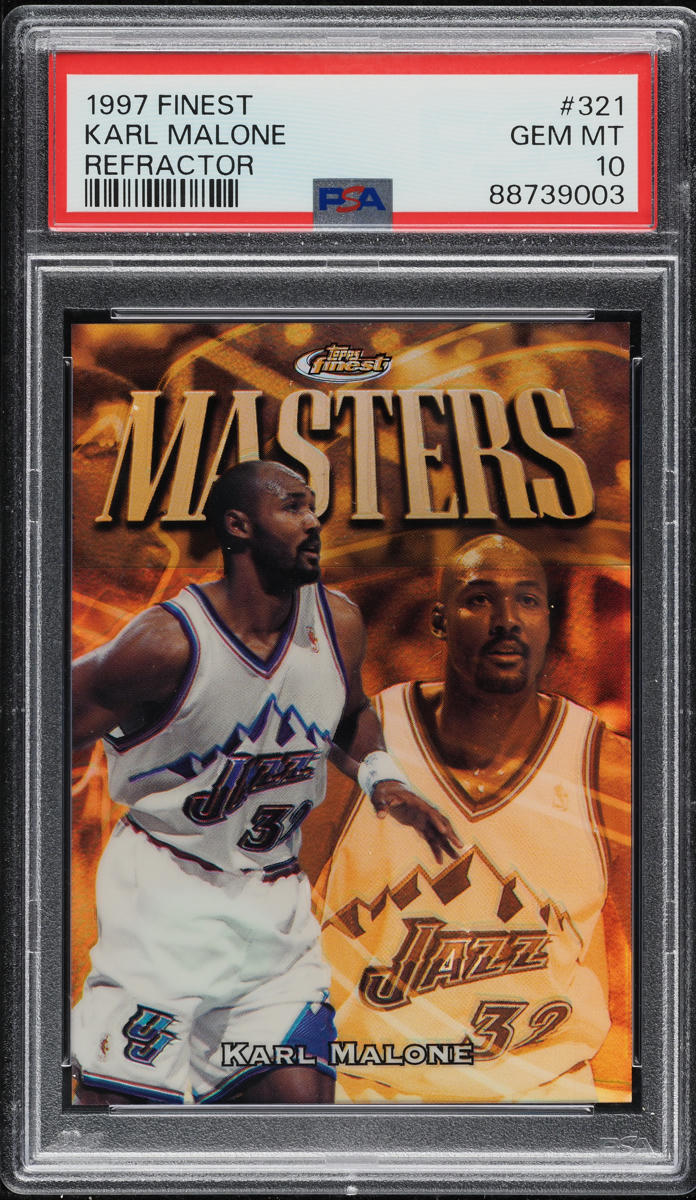1997 Finest Refractor Karl Malone /289 #321 PSA 10 GEM MINT