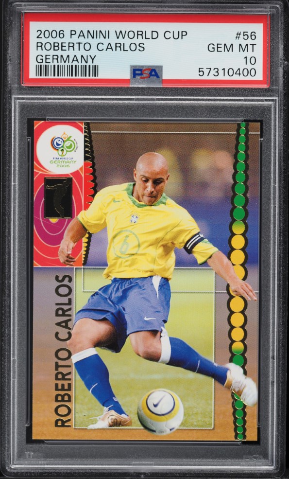 2006 Panini World Cup Germany Roberto Carlos #56 PSA 10 GEM MINT