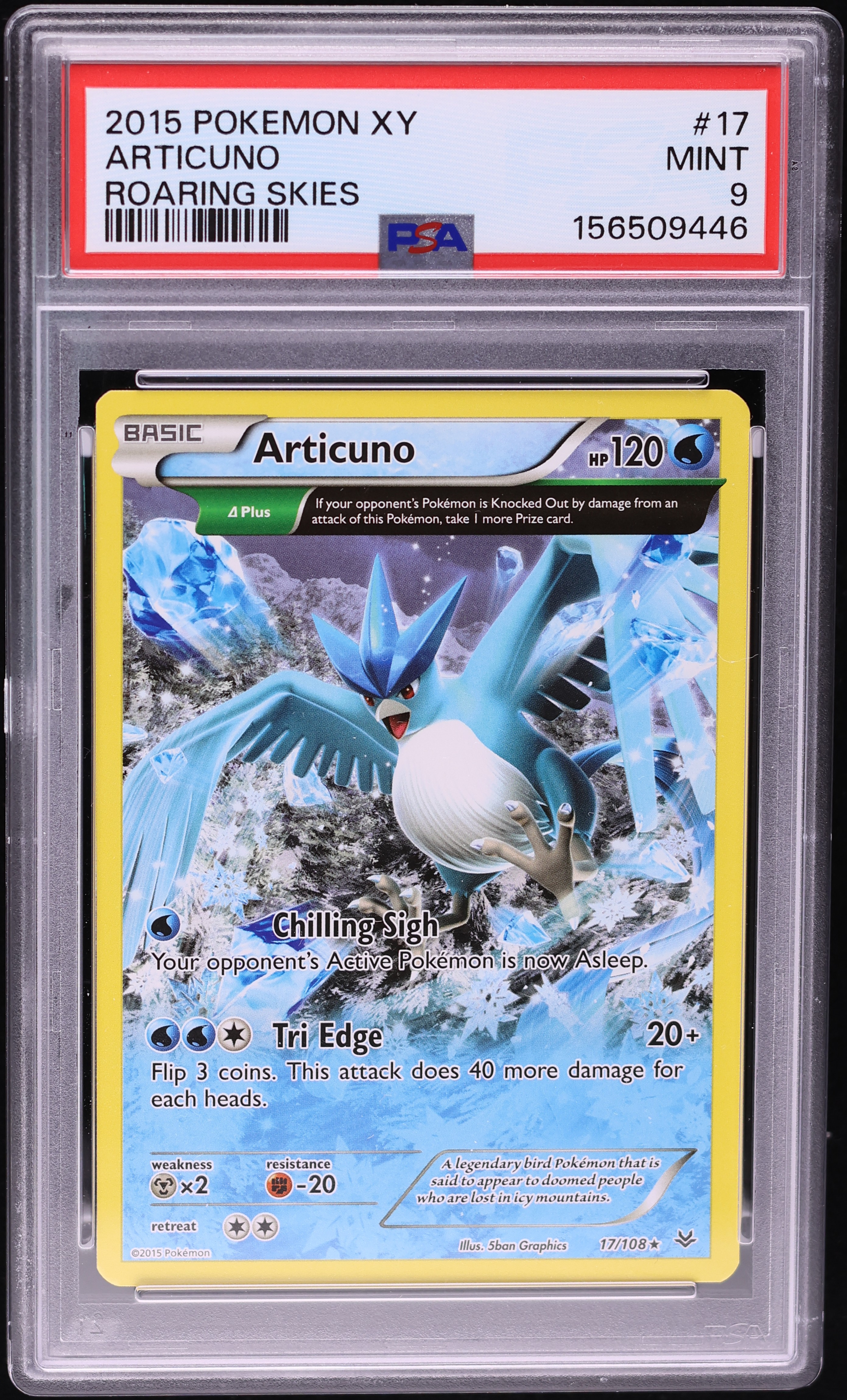 2015 Pokemon XY Roaring Skies Articuno #17 PSA 9 MINT