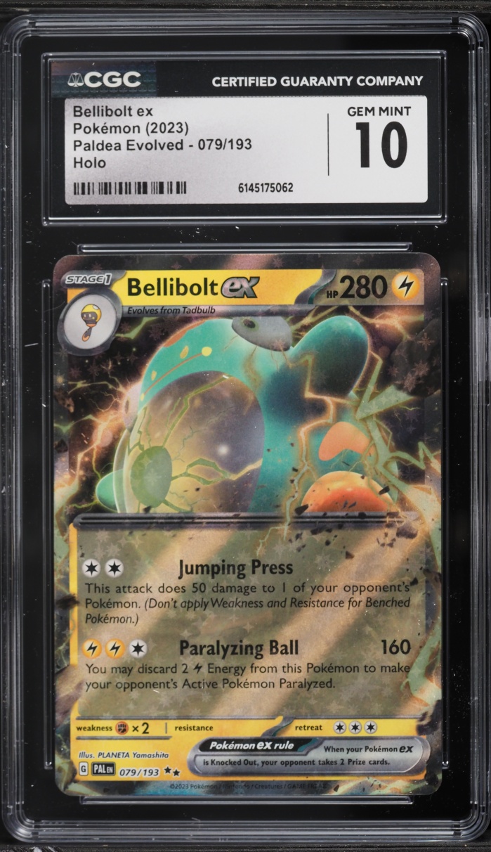 2023 Pokemon Scarlet & Violet Paldea Evolved Holo Bellibolt EX #79 CGC 10 GEM MINT