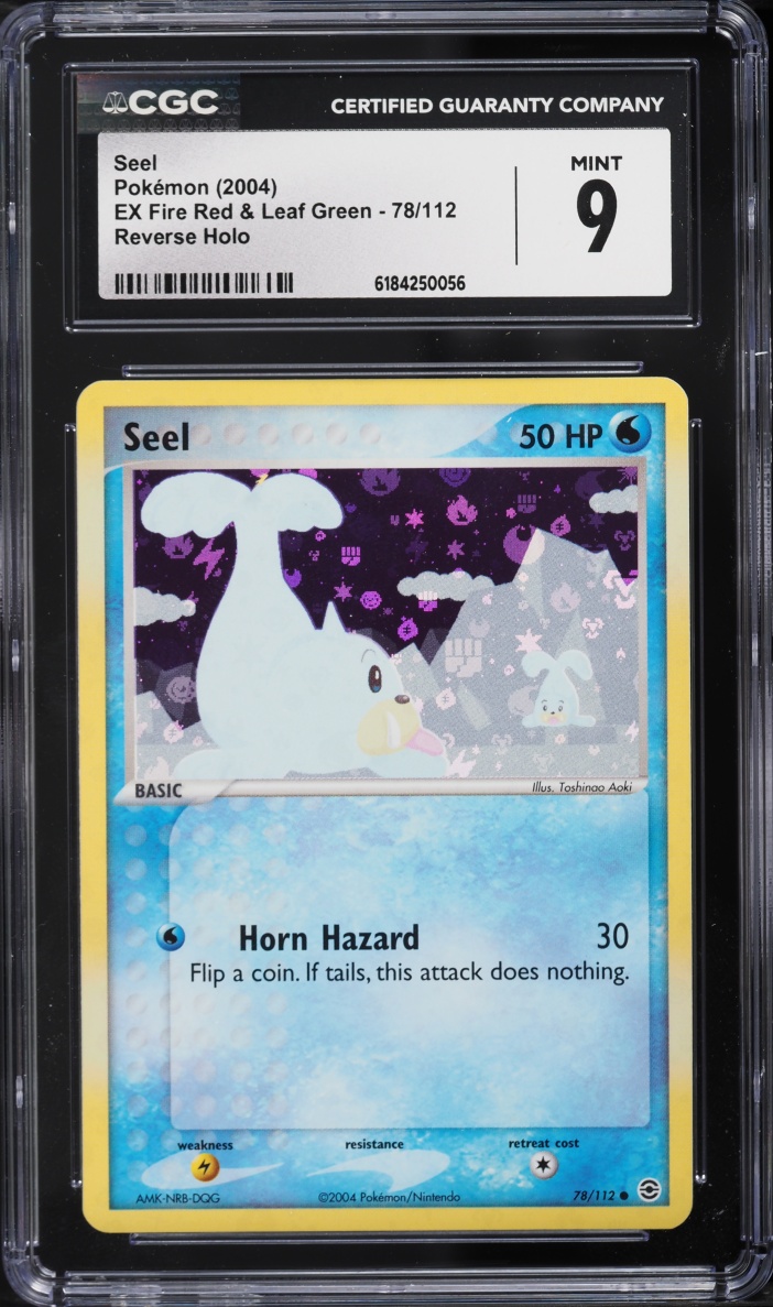2004 Pokemon EX Fire Red & Leaf Green Reverse Holo Seel #78 CGC 9 MINT