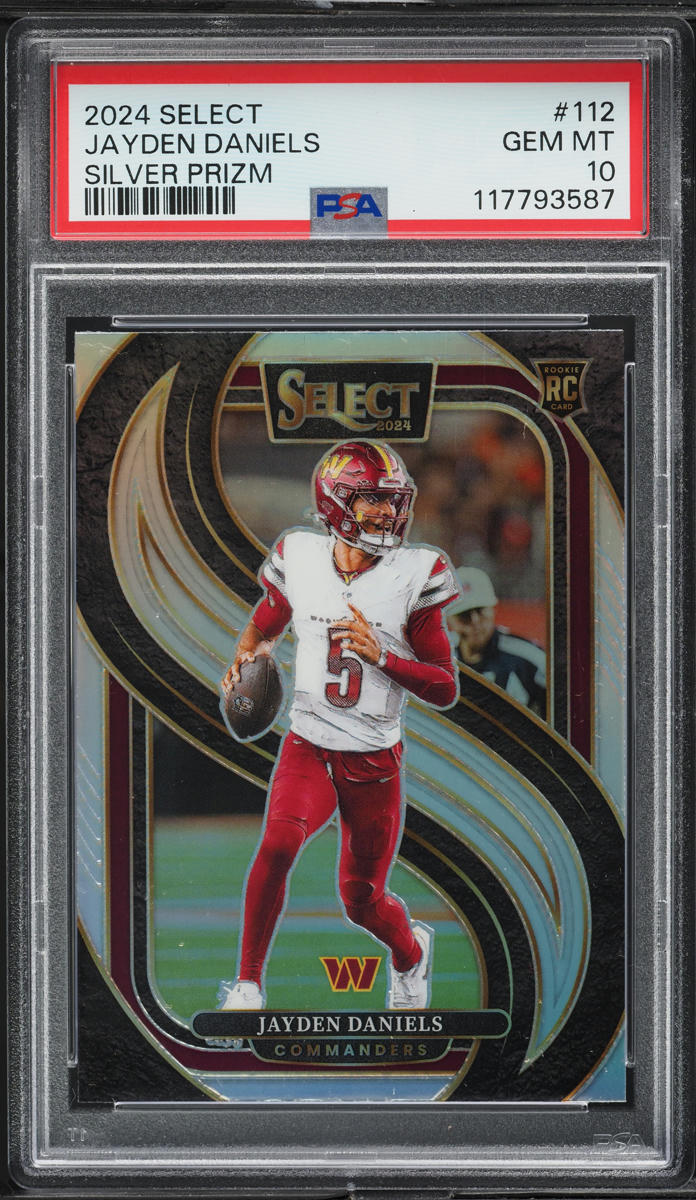 2024 Select Premier Level Silver Prizm Jayden Daniels ROOKIE #112 PSA 10 GEM MINT