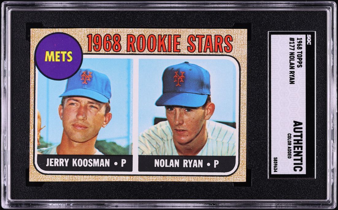 1968 Topps Nolan Ryan ROOKIE #177 SGC AUTH
