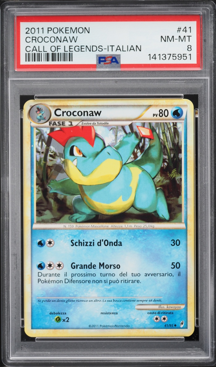 2011 Pokemon Italian Call Of Legends Croconaw #41 PSA 8 NM-MT