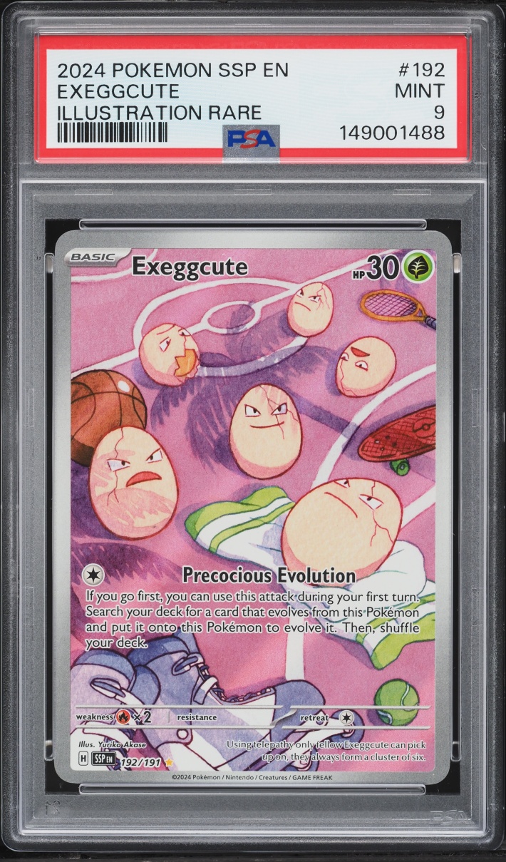 2024 Pokemon Scarlet & Violet Surging Sparks IR Exeggcute #192 PSA 9 MINT
