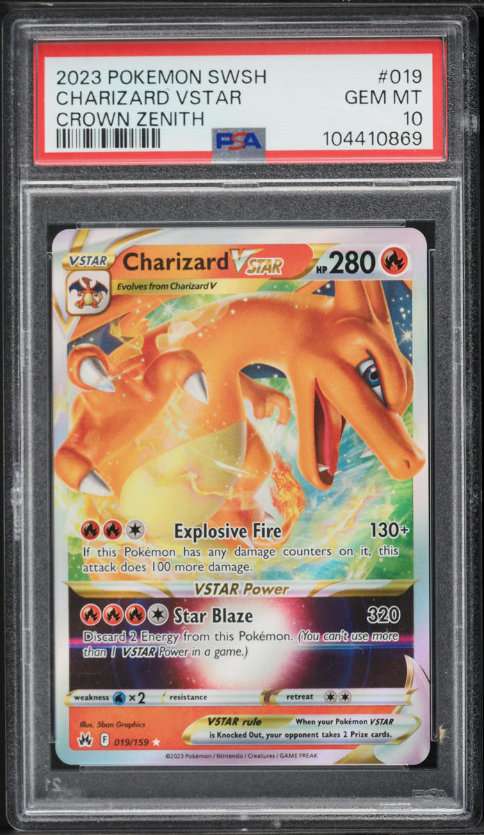 2023 Pokemon Sword & Shield Crown Zenith Charizard VSTAR #19 PSA 10 GEM MINT