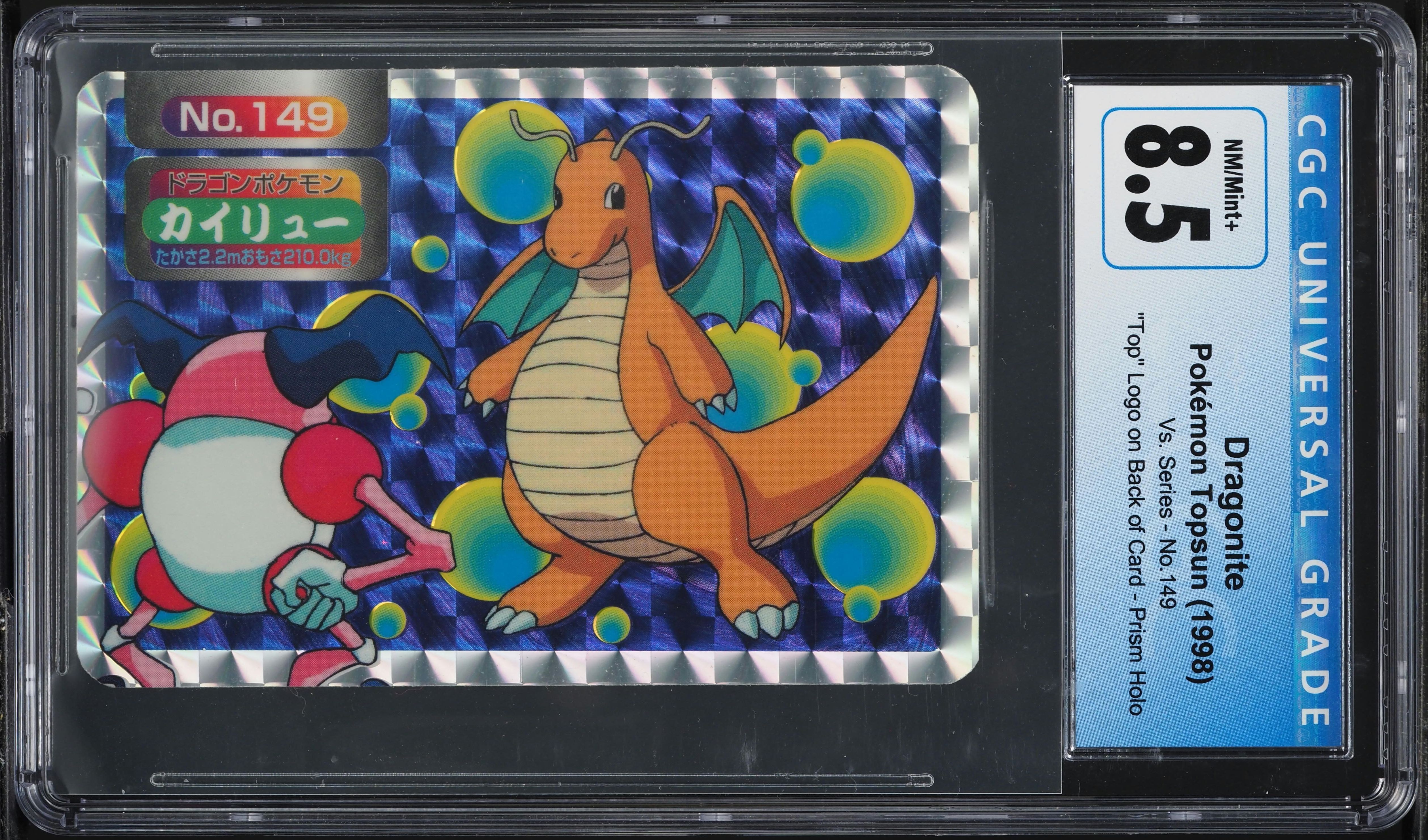 1998 Pokemon Japanese Topsun VS Prism Dragonite #149 CGC 8.5 NM-MT+