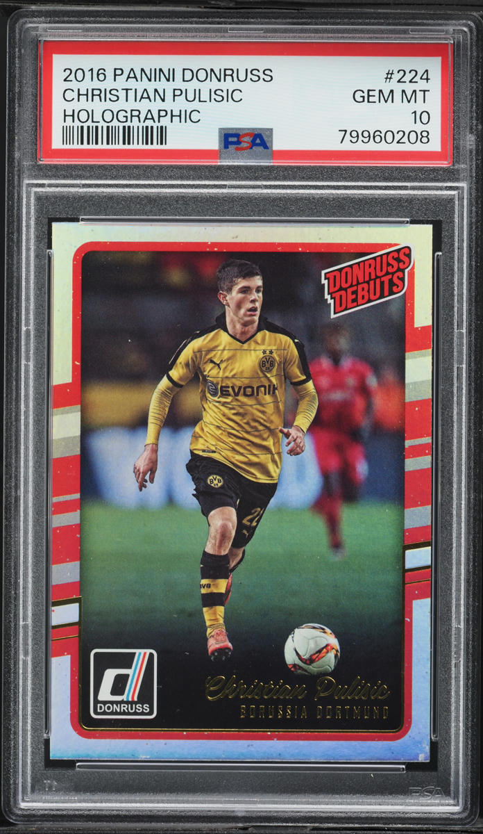 2016 Donruss Holographic Christian Pulisic ROOKIE #224 PSA 10 GEM MINT