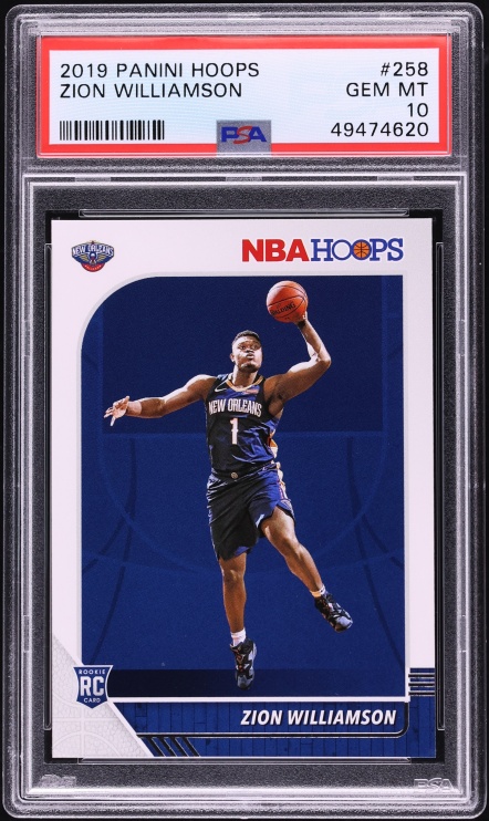 2019 Hoops Zion Williamson ROOKIE #258 PSA 10 GEM MINT